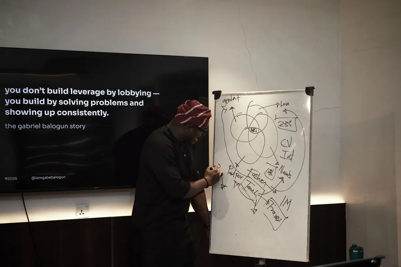 A facilitator explaining patterns of behaviour at work